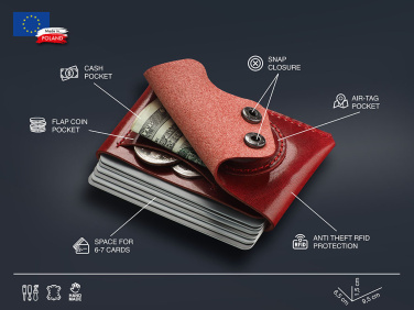Logo trade promotional giveaways image of: Wallet with AirTag holder 1936141