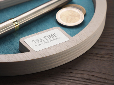 Logo trade promotional giveaways image of: Wooden desk organiser 1817121