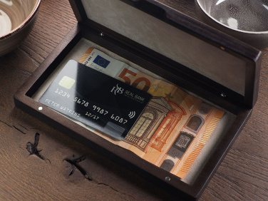 Logo trade promotional giveaway photo of: Wooden bill box 1816121