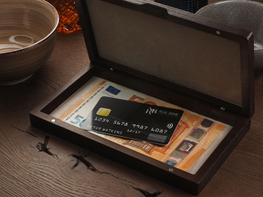 Logotrade promotional gift image of: Wooden bill box 1816121