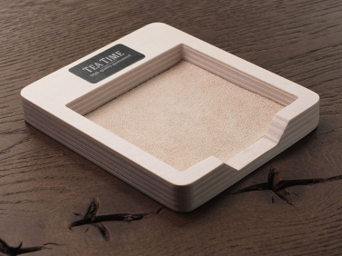 Logo trade corporate gifts image of: Wooden memo card box 1832121