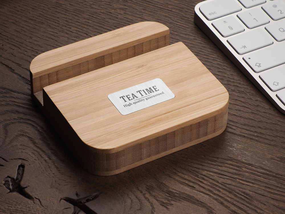 Logotrade promotional giveaway image of: Wooden telephone stand 1847292
