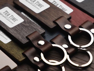 Logo trade promotional merchandise image of: Wooden keyring 1853121