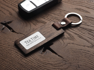 Logo trade promotional items picture of: Wooden keyring 1853121