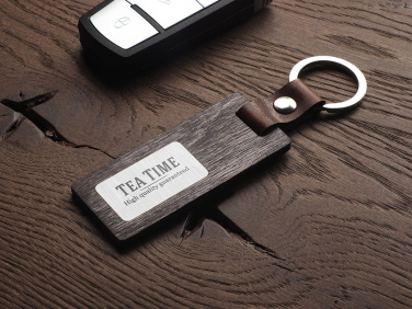 Logo trade promotional giveaways picture of: Wooden keyring 1853121
