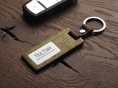 Logo trade corporate gift photo of: Wooden keyring 1853121