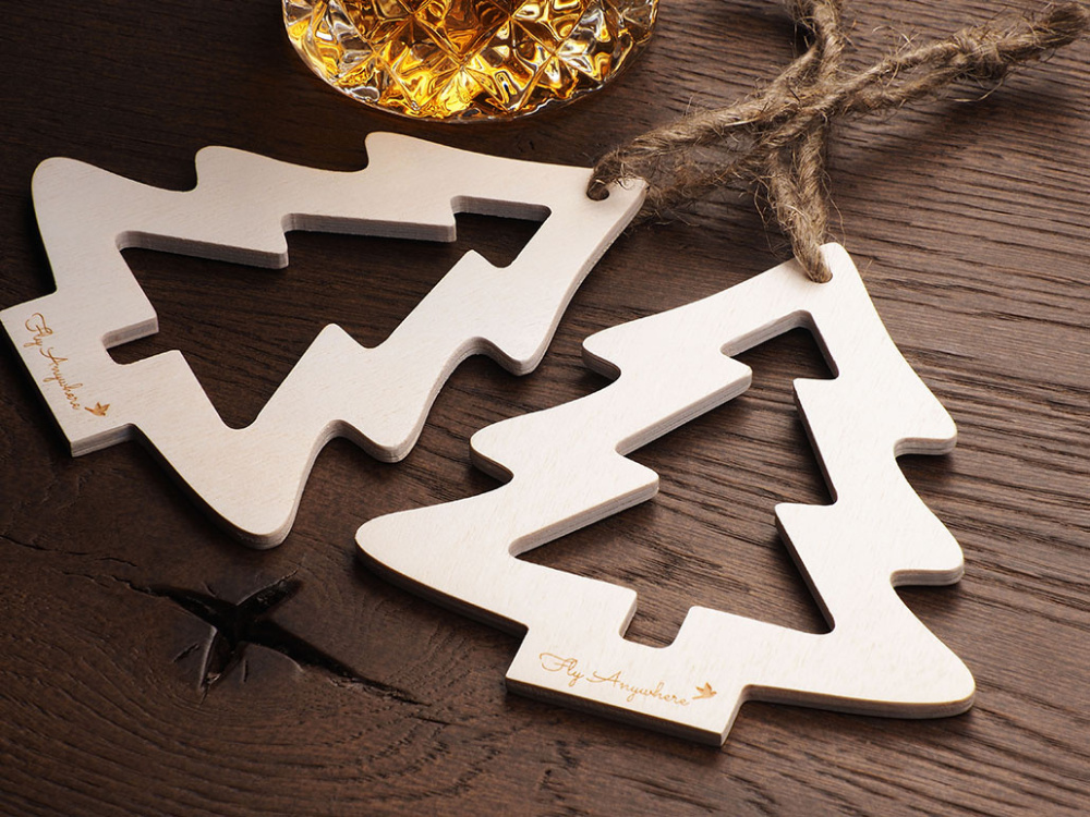 Logo trade promotional items picture of: Wooden Christmas Decoration 1855121