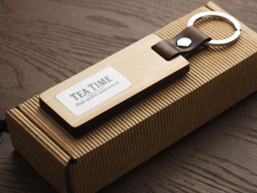 Logo trade promotional gifts picture of: Wooden keyring 1853292