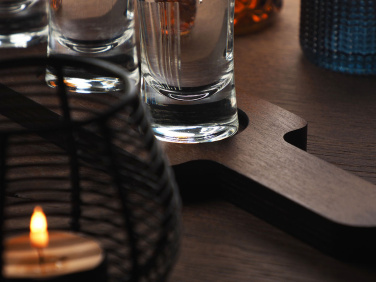 Logo trade promotional merchandise image of: Wooden 3 Shot Serving Board 1863121