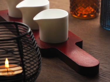 Logo trade promotional merchandise photo of: Wooden 3 Shot Serving Board 1863121