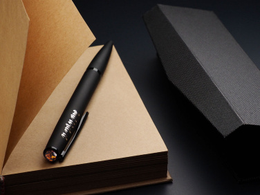 Logo trade promotional giveaways picture of: Ball pen with AMBER stone 2070036