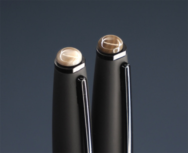 Logotrade promotional item image of: Striped Flint Pen set 1284036