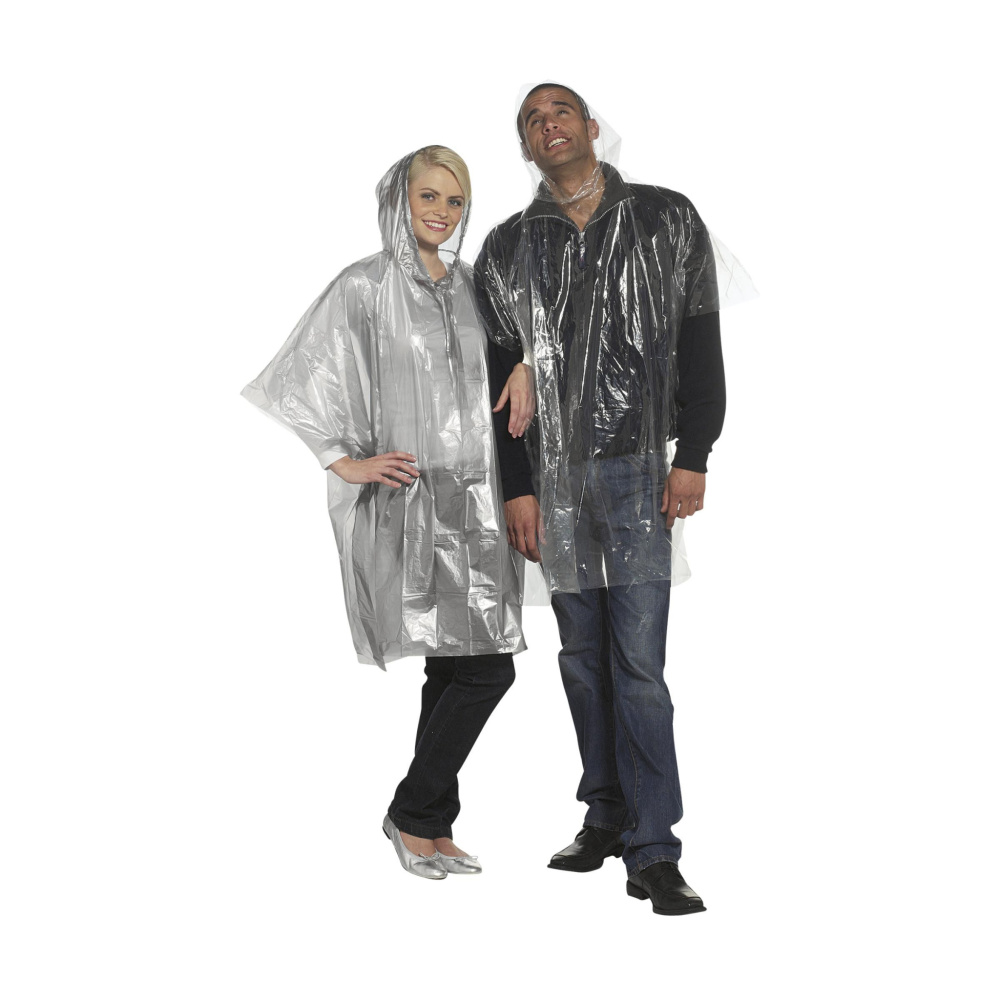 Logo trade business gifts image of: Clear poncho/raincoat