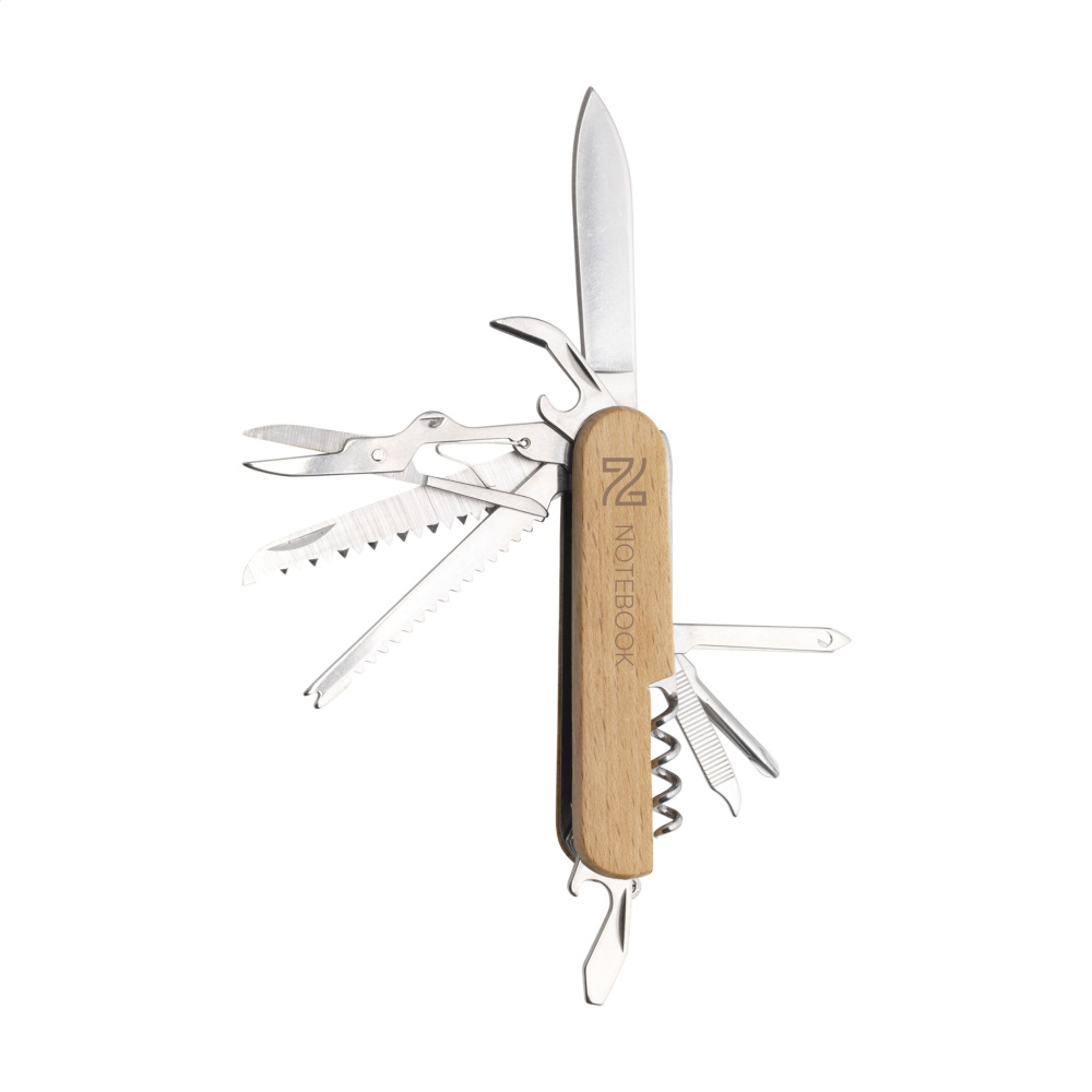 Logo trade promotional item photo of: Beechwood Pocket knife