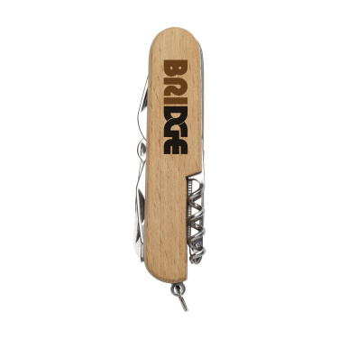 Logo trade promotional gift photo of: Beechwood Pocket knife