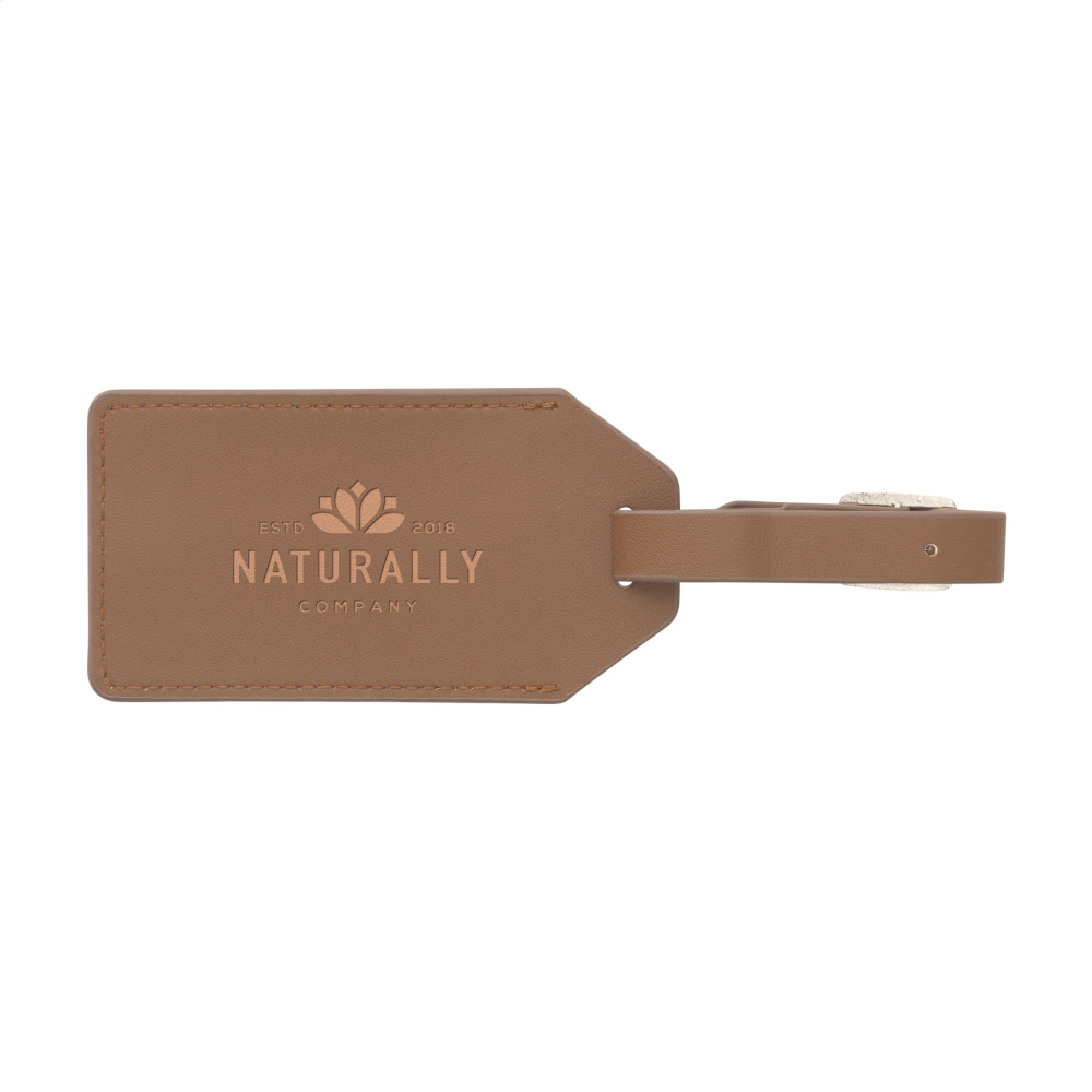 Logotrade corporate gift image of: Vegan Pineapple Leather Luggage Tag