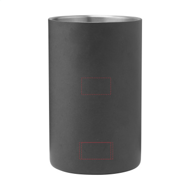Logo trade business gift photo of: CoolSteel Black wine cooler