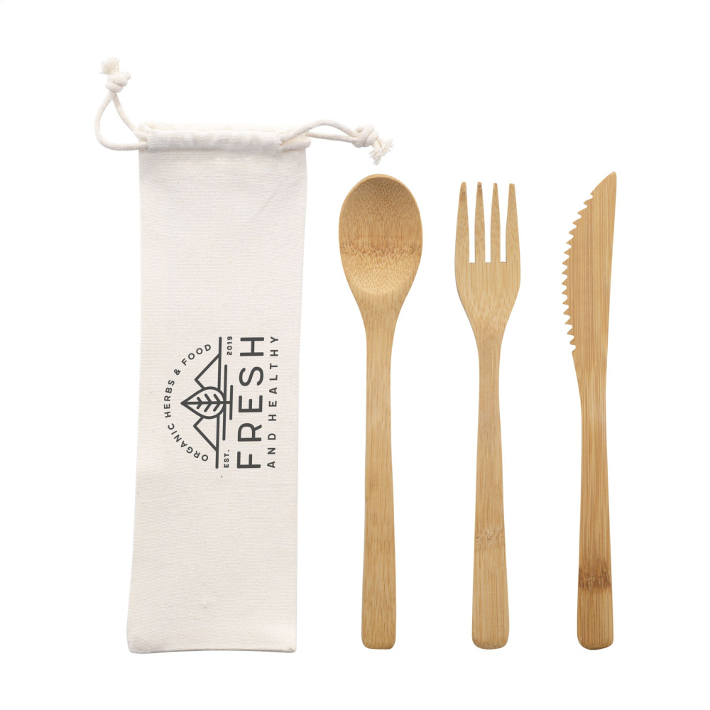 Logo trade promotional products picture of: Bambu Cutlery Set