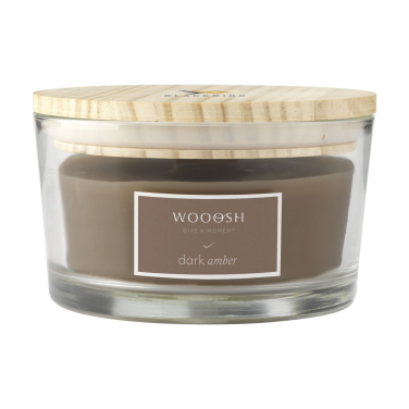 Logotrade promotional merchandise photo of: Wooosh Flame Scented Candle Dark Amber