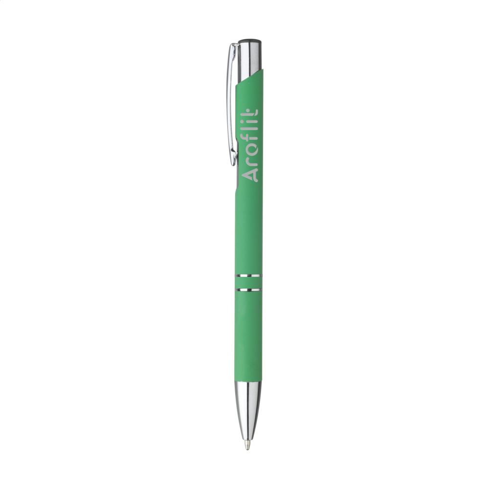 Logo trade promotional item photo of: Ebony Soft Touch Accent pen