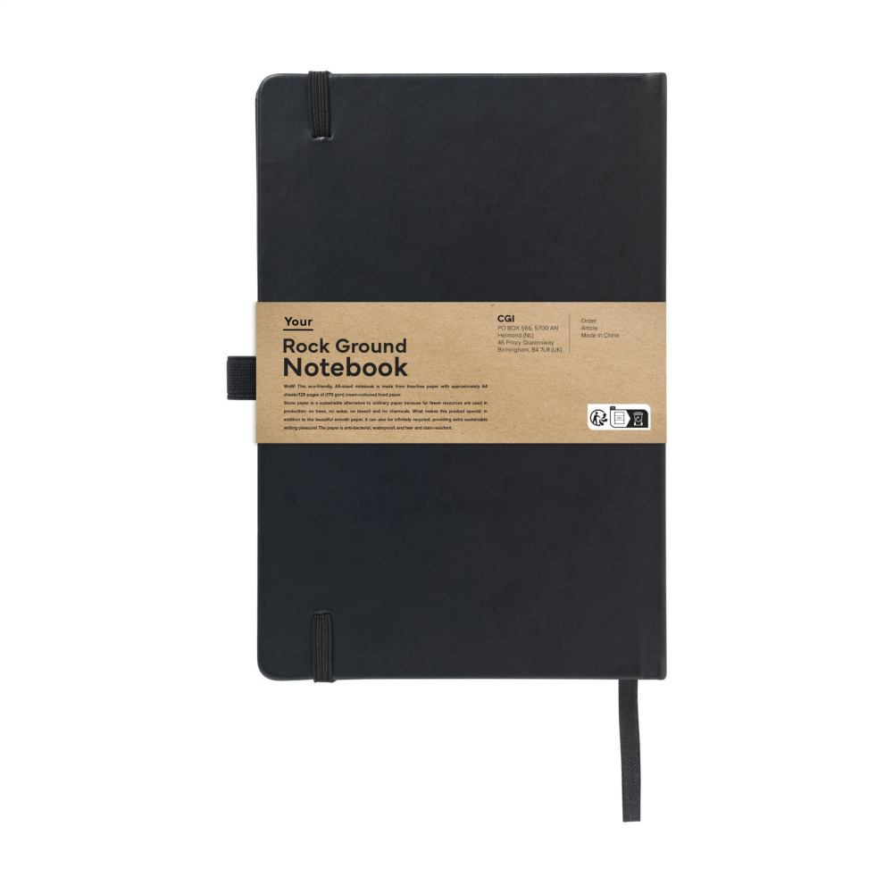 Logo trade business gifts image of: Rock Ground Paper Notebook A5