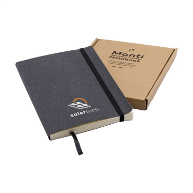 Logotrade promotional giveaway image of: Monti Recycled Leather - Paper Notebook A5