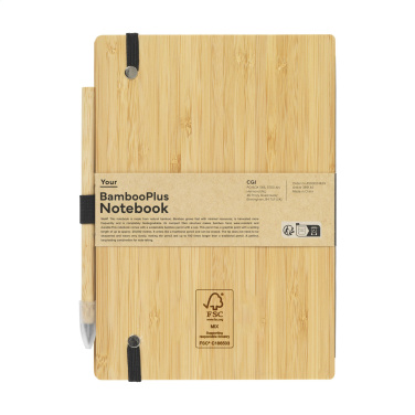Logotrade promotional merchandise image of: BambooPlus Paper Notebook A5 - Inkless Pen
