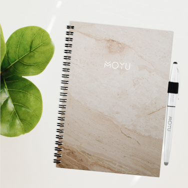 Logo trade promotional item photo of: MOYU Erasable Stone Paper Notebook Custom SoftCover