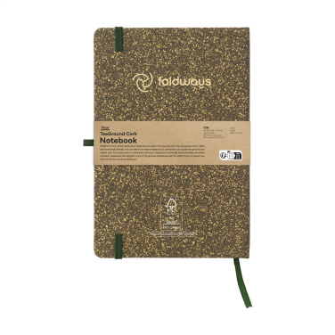 Logo trade promotional item photo of: TeaGround Cork Paper Notebook A5