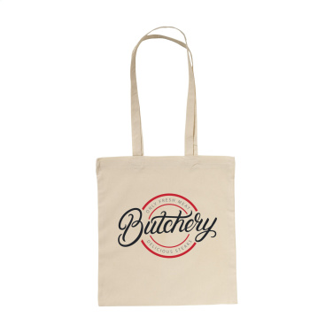 Logo trade promotional items image of: ShoppyBag (100 g/m²) long handles cotton bag