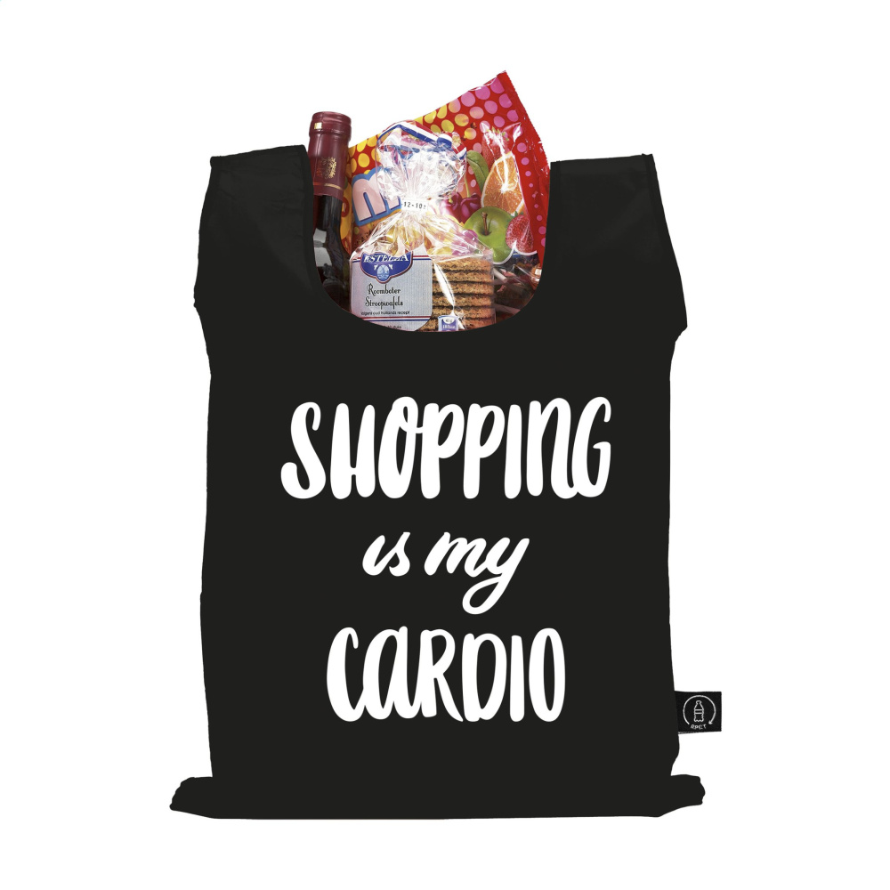 Logo trade advertising products image of: Shop Easy RPET folding shopping bag
