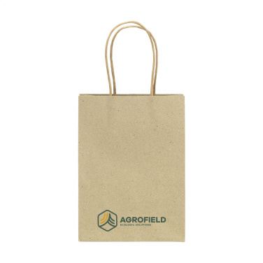 Logotrade promotional item image of: Leaf It Bag recycled grass paper (120 g/m²) S