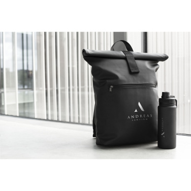 Logo trade business gifts image of: Lennon Roll-Top Recycled Backpack