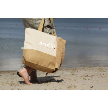 Logo trade corporate gifts image of: Cancun Beachbag Organic Cotton (320 g/m²)