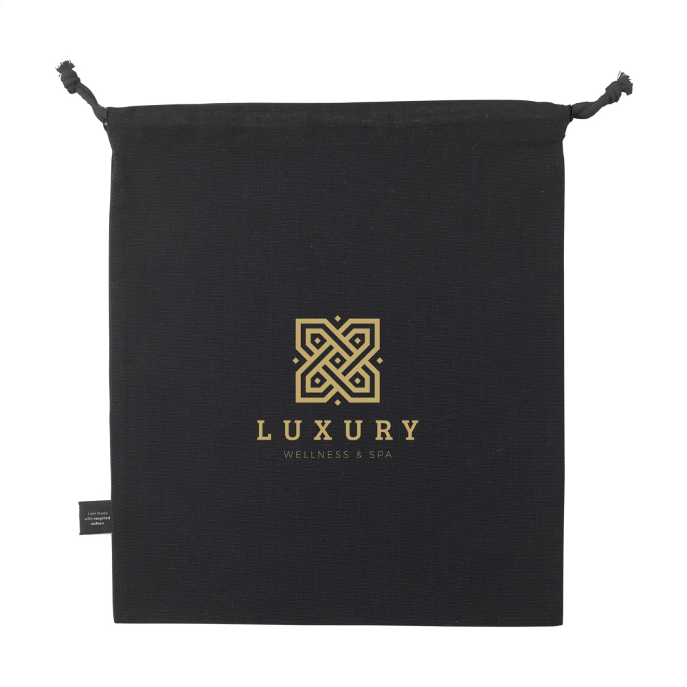 Logo trade promotional gifts picture of: Gift Pouch GRS Recycled Cotton (150 g/m²) M