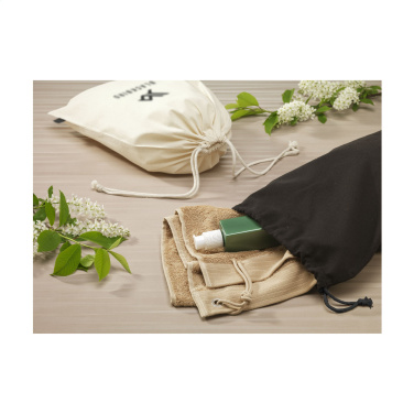Logotrade promotional gift image of: Gift Pouch Natural GRS Recycled Cotton (150 g/m²) L