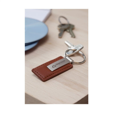 Logo trade advertising products picture of: LeatherKey keyring