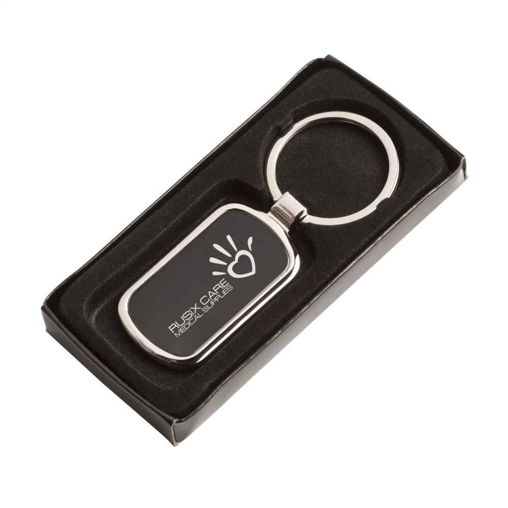 Logo trade business gift photo of: KeyTag Rectangular keyring