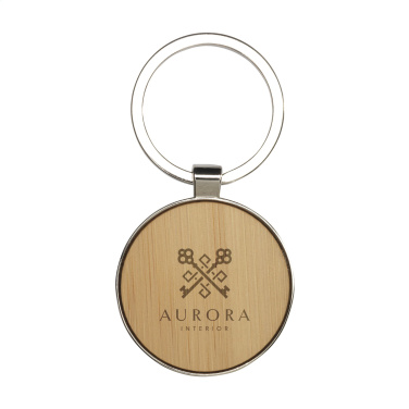 Logotrade promotional merchandise picture of: Bamboo Key Circle keyring