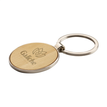 Logotrade promotional gift image of: Bamboo Key Circle keyring