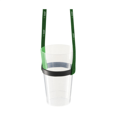 Logo trade corporate gift photo of: Lanyard Sublimation RPET 1.5 cm with Cup holder