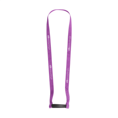 Logo trade promotional items image of: Lanyard Sublimation RPET 1.5 cm with Cup holder