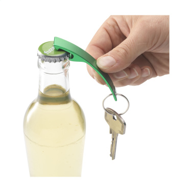 Logotrade promotional product picture of: Alu Opener GRS Recycled keyring
