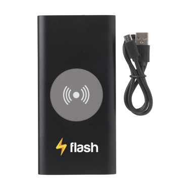 Logo trade promotional gifts image of: Aluminium 8000 Wireless Powerbank wireless charger