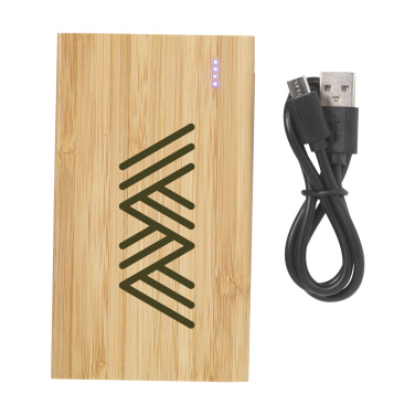 Logotrade promotional giveaway picture of: Bamboo 4000 Powerbank external charger