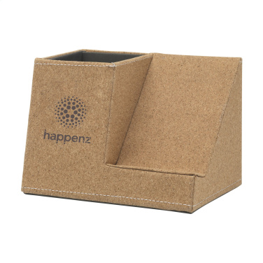 Logo trade business gifts image of: Ecork Pen Holder Wireless Charger