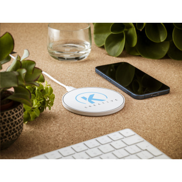 Logo trade business gift photo of: Coil RCS Recycled Wireless Charger