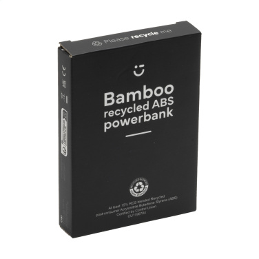 Logotrade business gift image of: Boru Bamboo RCS Recycled ABS Powerbank Wireless Charger