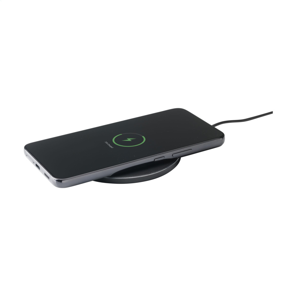 Logotrade corporate gift image of: Tecco GRS Recycled Alu 15W Wireless Charger