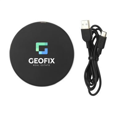 Logotrade promotional item image of: Tecco GRS Recycled Alu 15W Wireless Charger